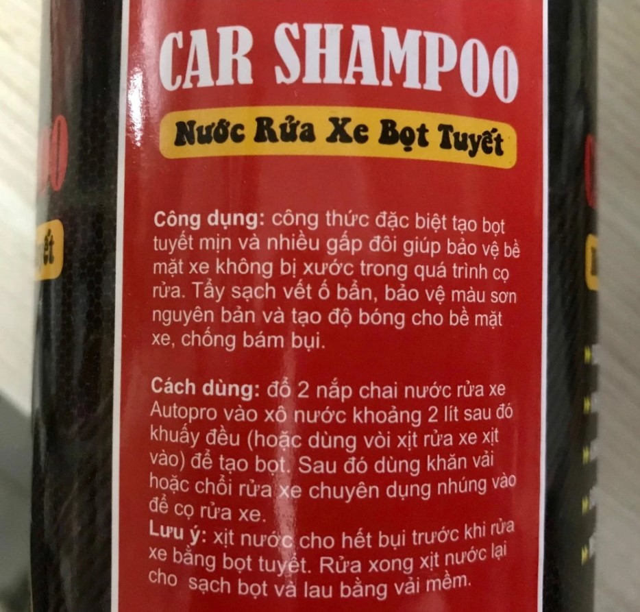 Nước Rửa Xe Bọt Tuyết Cho Ô Tô & Xe Máy Chuyên Dụng Car Shampoo 5L