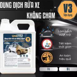Nước Rửa Xe Bọt Tuyết Không Chạm UNITECH V3 (5 Lít) – Dung Dịch Rửa Xe Chính Hãng, Siêu Sạch