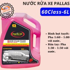 Nước Rửa Xe Bọt Tuyết Pallas Siêu Bóng Sơn 60 – 6L - Tạo Bọt Dày, Làm Sạch Nhanh, Bảo Vệ Bề Mặt Sơn