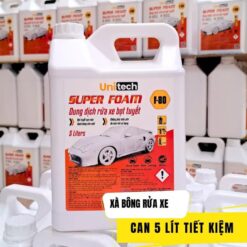 Nước Rửa Xe Bọt Tuyết SUPER FOAM (Can 5 Lít) – Xà Phòng Đậm Đặc Làm Sạch Và Bóng Dàn Áo Ô Tô, Xe Máy