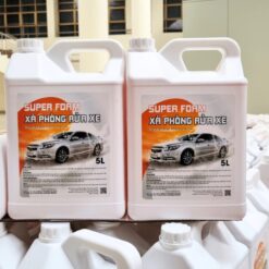 Nước Rửa Xe Bọt Tuyết SUPER FOAM (Can 5 Lít) – Xà Phòng Đậm Đặc Làm Sạch Và Bóng Dàn Áo Ô Tô, Xe Máy