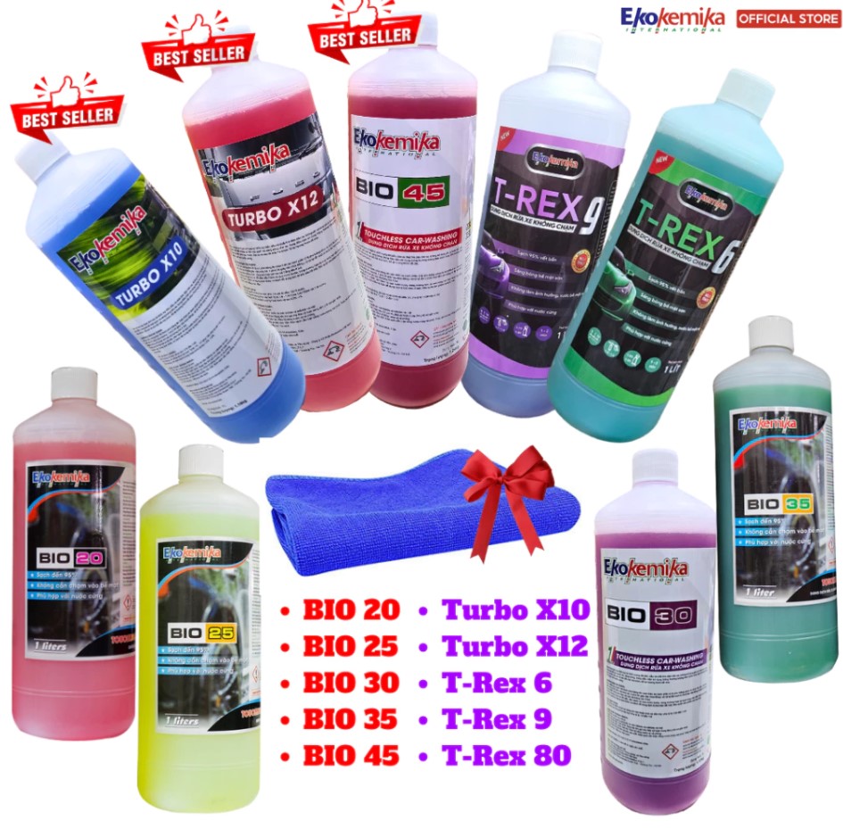 Nước Rửa Xe Không Chạm Ekokemika – Công Nghệ Ý, Làm Sạch Siêu Mạnh – Bio Series & Turbo Series