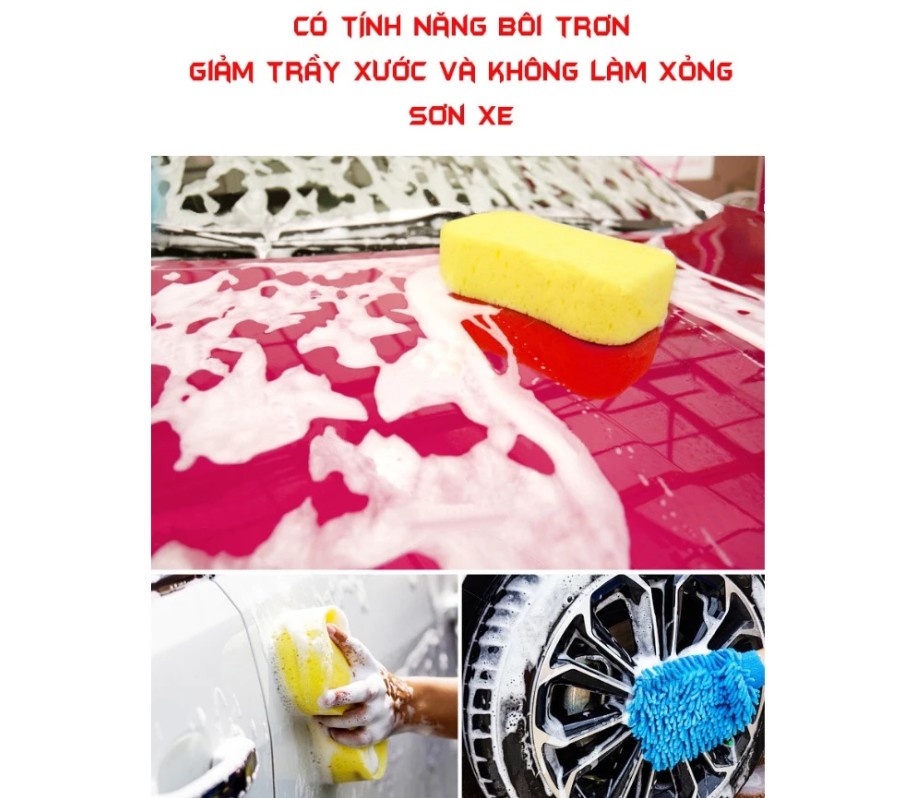 Nước Rửa Xe ô tô, Xe áy Không Chạm Kuiper Touchless Car Wash Foam 5L – Bọt Tuyết Đậm Đặc, Không Gây Xước Sơn