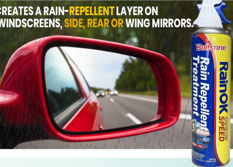 Nước Vệ Sinh Kính Chống Bám Mưa 3in1 Bullsone HQCT59 – Chai Xịt 380ml Hàn Quốc, Chống Mưa, Tăng Tầm Nhìn