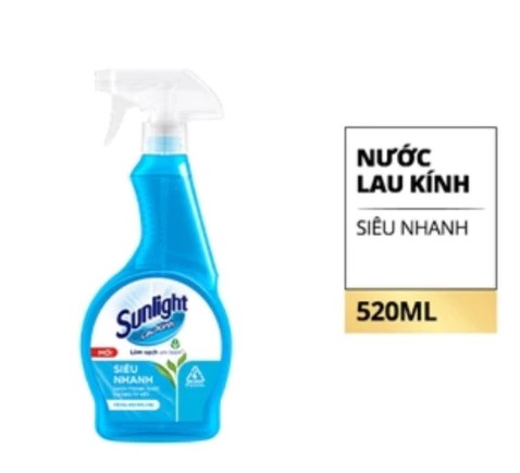 Nước Xịt Sunlight Lau Kính Siêu Nhanh Chai 520ML