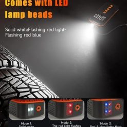 OOKAS Máy Bơm Hơi Không Dây Mini Cho Xe Máy & Lốp Ô Tô, Tích Hợp Màn Hình LCD Hiển Thị Số