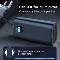 OOKAS – Máy Bơm Hơi Không Dây Mini Đa Năng Cho Xe Máy Và Ô Tô