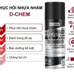 Phục Hồi Nhựa Nhám D-Chem Dashboard Polish – Dưỡng Bóng, Bảo Vệ Và Tái Tạo Bề Mặt Nhựa