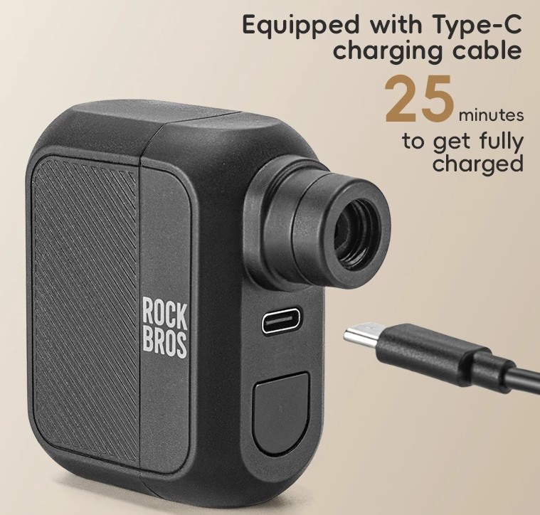 Rockbros Máy Bơm Điện Mini Xe Đạp & Xe Đạp Điện Di Động, Bơm Nhanh 100 PSI, Xe Đạp Leo Núi