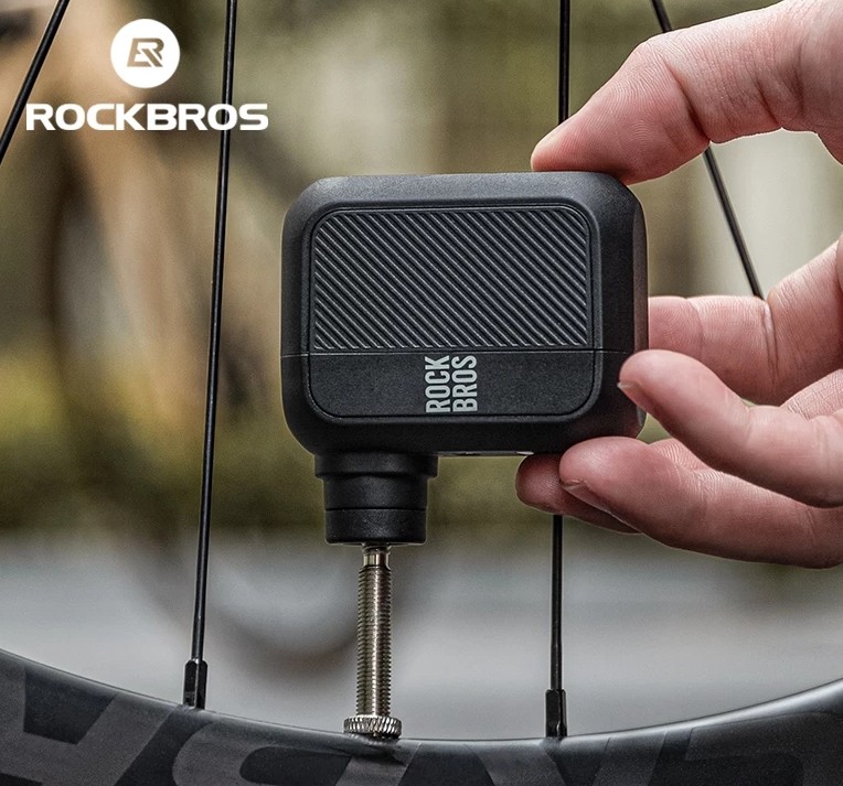 Rockbros Máy Bơm Điện Mini Xe Đạp & Xe Đạp Điện Di Động, Bơm Nhanh 100 PSI, Xe Đạp Leo Núi