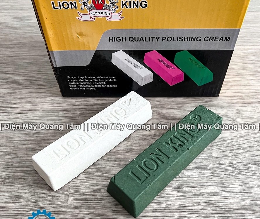 Sáp Lơ Đánh Bóng Kim Loại Lionking – Trắng (400g) & Xanh (450g), Làm Bóng Inox, Nhôm, Đồng
