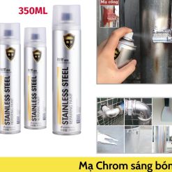 Sơn Bạc Mạ Crom – Sơn Xịt Mạ Chrome, Mạ Inox Kẽm Siêu Sáng Bóng 350ml