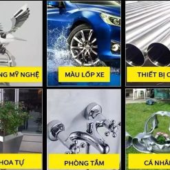 Sơn Bạc Mạ Crom VOLTIS 350ml – Sơn Xịt Mạ Chrome Siêu Bóng Làm Mới Ô Tô, Xe Máy, Đồ Gia Dụng