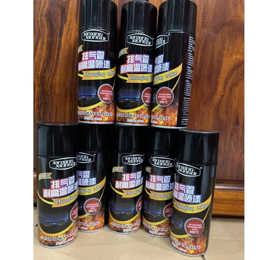 Sơn Chịu Nhiệt 800°C – Sơn Pô Xe Máy, Ô Tô & Đồ Gia Dụng Chịu Nhiệt Cao, Bám Dính Tốt, Kháng Xăng, Chống Nứt