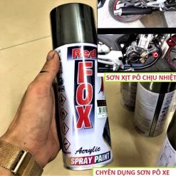 Sơn Chịu Nhiệt Chống Cháy Thái Lan, Màu Đen Nhám Dùng Cho Pô Xe, Bền Đẹp, Chịu Nhiệt Cao