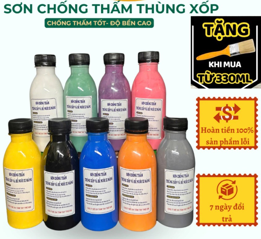 Sơn Chống Thấm Hồ Cá Cao Cấp Loại 1 - Dùng Cho Thùng Xốp, Tường, Sàn Xi Măng, Bể Nuôi Cá Cảnh