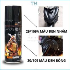 Sơn Samurai màu đen bóng hoặc màu đen nhám mờ chuyên dùng cho xe máy