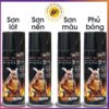 Sơn Samurai Sơn Xịt Xe Máy Cao Cấp: Lót, Màu, Bóng, Chịu Nhiệt, Chống Cháy, Chống Rạn Nứt, Vòi Xịt Chống Chảy
