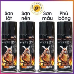 Sơn Samurai Sơn Xịt Xe Máy Cao Cấp: Lót, Màu, Bóng, Chịu Nhiệt, Chống Cháy, Chống Rạn Nứt, Vòi Xịt Chống Chảy