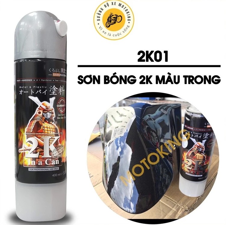 Sơn Samurai Sơn Xịt Xe Máy Cao Cấp: Lót, Màu, Bóng, Chịu Nhiệt, Chống Cháy, Chống Rạn Nứt, Vòi Xịt Chống Chảy
