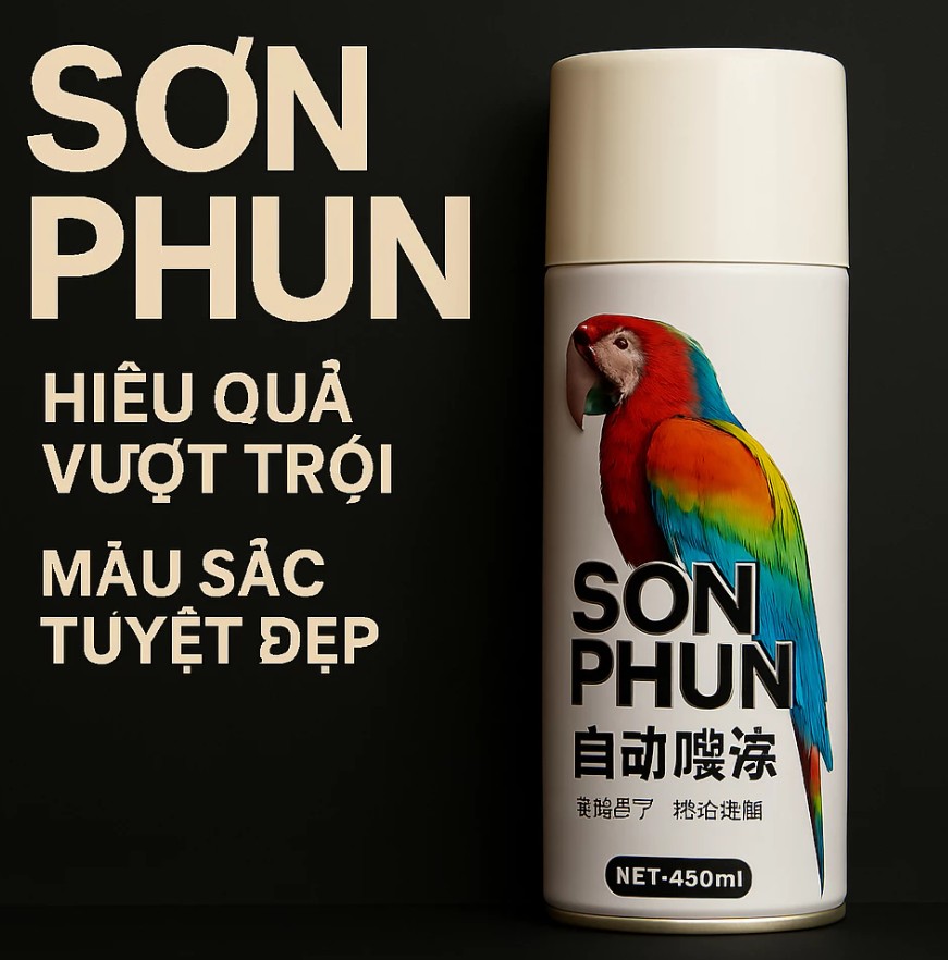 Sơn xịt đen bóng, đen nhám cao cấp – Bám dính cực tốt, màu đẹp bền lâu cho xe, cửa, tường