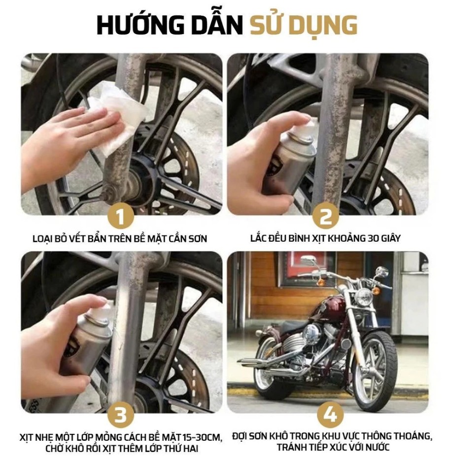 Sơn Xịt Mạ Bạc Chrome LIBITU – Phủ Bóng Hiệu Ứng Chrome, Chống Rỉ Sét, Khôi Phục Bề Mặt Kim Loại