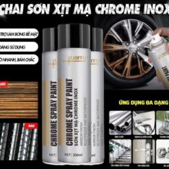 Sơn Xịt Mạ Bạc Chrome LIBITU – Phủ Bóng Hiệu Ứng Chrome, Chống Rỉ Sét, Khôi Phục Bề Mặt Kim Loại