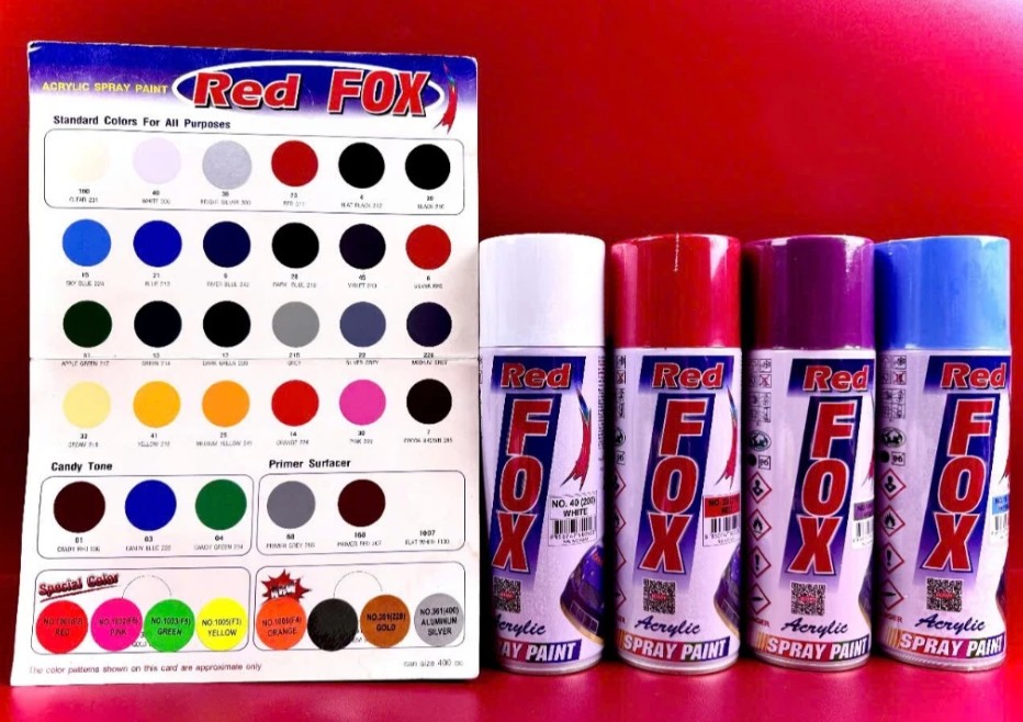 Sơn Xịt Red Fox Nhập Khẩu Thái Lan - Dòng Sơn Phổ Thông Chất Lượng Cao