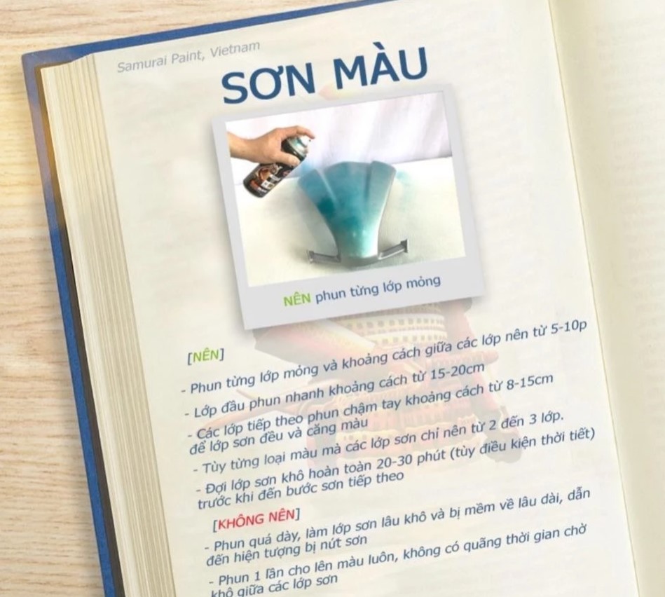 Sơn xịt samurai chính hãng đủ màu chuyên dùng cho xe máy và ô tô, nhà cửa