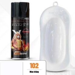 Sơn Xịt Xe Máy Samurai Màu Trắng Bóng Mã 102 – 400ml Bảo Vệ Bề Mặt Xe Đẹp Sáng Bóng