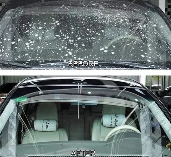 Tẩy Cặn Canxi & Ố Kính Xe Ô Tô 200ML, Làm Sạch Kính Bị Ố Mốc, Mờ Đục