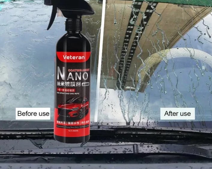 Tẩy Ố Kính Ô Tô Phủ Nano 500ml - Làm Sạch Mốc, Cặn Canxi, Màng Dầu, Phục Hồi Độ Bóng Xe