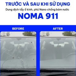 Tẩy Ố Kính Ô Tô & Phủ Nano NOMA 911 Làm Sạch, Chống Nước, Giảm Lóa Khi Lái Xe