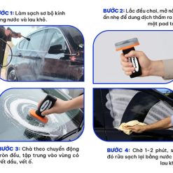 Tẩy Ố Kính Ô Tô & Phủ Nano NOMA 911 Làm Sạch, Chống Nước, Giảm Lóa Khi Lái Xe