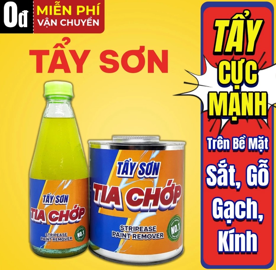Tẩy Sơn Tia Chớp Siêu Mạnh Siêu Nhanh Dùng Để Tẩy Sơn Cho Kim Loại, Kính