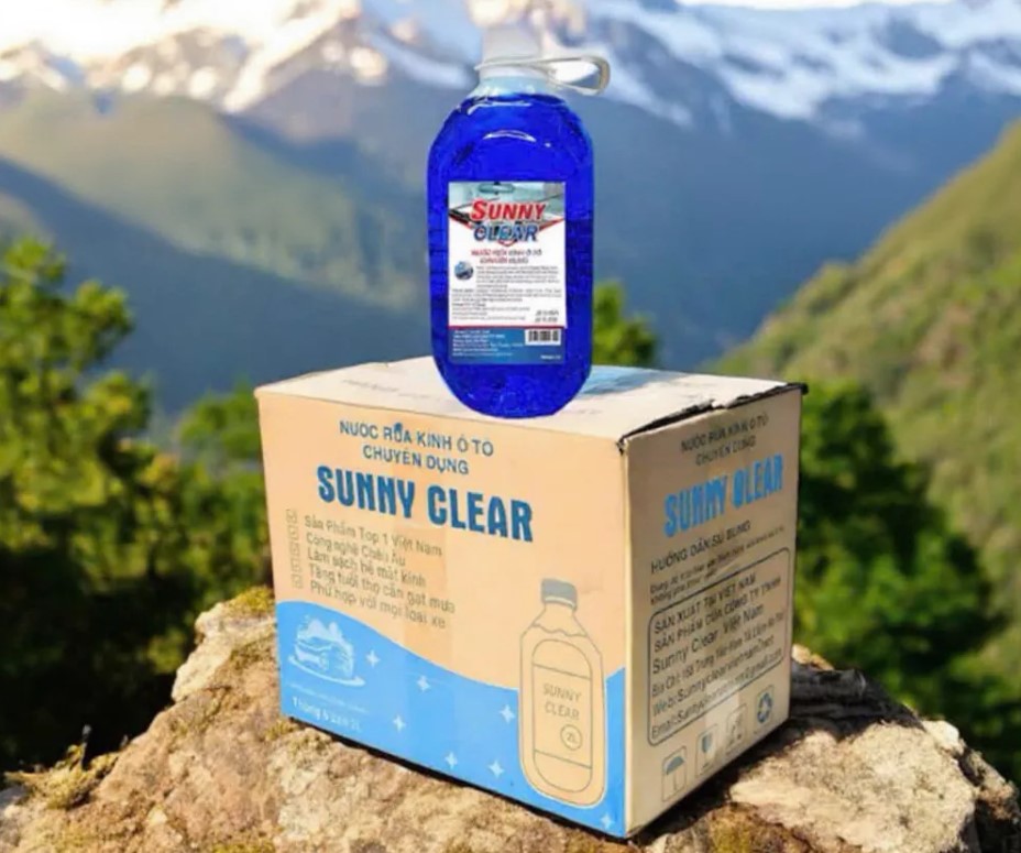 Thùng 6 Can Nước Rửa Kính Ô Tô Sunny Clear 2 Lít Chăm Sóc Kính Cho Mọi Loại Xe