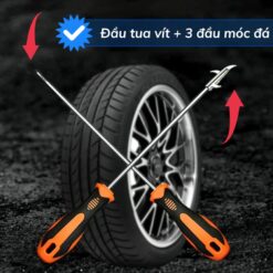 Tô Vít Tích Hợp Nắp Cạy Đá Lốp Xe P127x01 – Dụng Cụ Vệ Sinh và Bảo Vệ Lốp Ô Tô