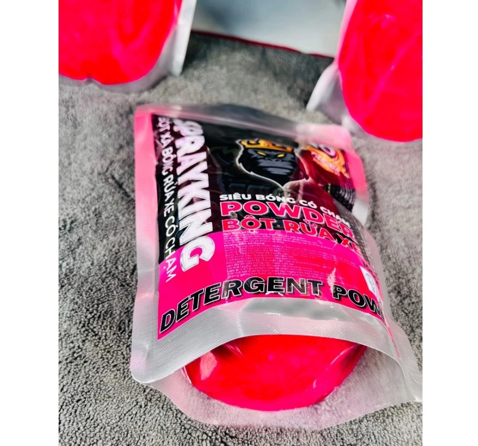 Túi Bột Rửa Xe Ô tô, Xe Máy Sprayking 1kg – Pha 8–10 Lít Xà Bông Siêu Bọt