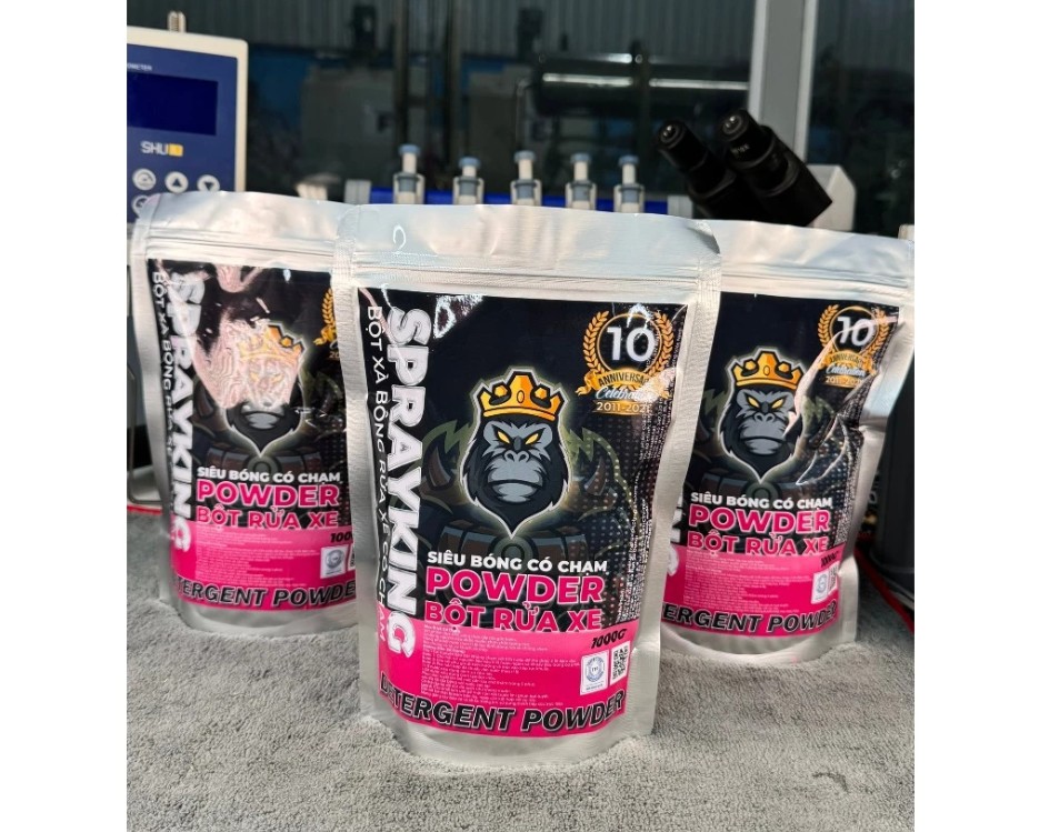 Túi Bột Rửa Xe Ô tô, Xe Máy Sprayking 1kg – Pha 8–10 Lít Xà Bông Siêu Bọt