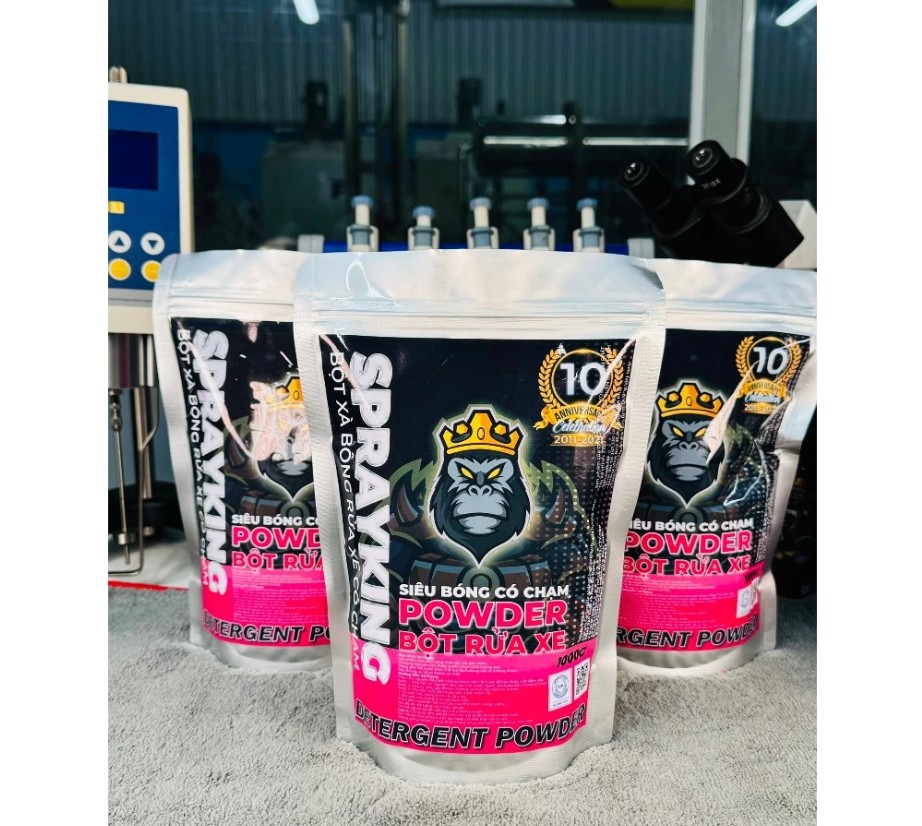 Túi Bột Rửa Xe Ô tô, Xe Máy Sprayking 1kg – Pha 8–10 Lít Xà Bông Siêu Bọt