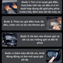 Vệ sinh điều hòa dàn lạnh ô tô O'TECH BX-11 (450ml) – Làm sạch sâu, khử mùi hiệu quả, bảo vệ hệ thống điều hòa