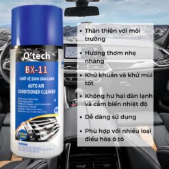 Vệ sinh điều hòa dàn lạnh ô tô O'TECH BX-11 (450ml) – Làm sạch sâu, khử mùi hiệu quả, bảo vệ hệ thống điều hòa