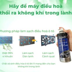 Vệ sinh điều hòa dàn lạnh ô tô O'TECH BX-11 (450ml) - Loại bỏ mùi hôi, chất gây dị ứng và ô nhiễm