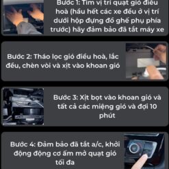 Vệ sinh điều hòa dàn lạnh ô tô O'TECH BX-11 (450ml) - Loại bỏ mùi hôi, chất gây dị ứng và ô nhiễm