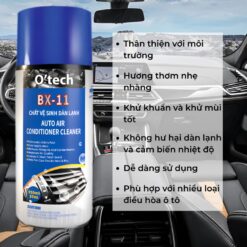 Vệ sinh điều hòa dàn lạnh ô tô O'TECH BX-11 (450ml) - Loại bỏ mùi hôi, chất gây dị ứng và ô nhiễm