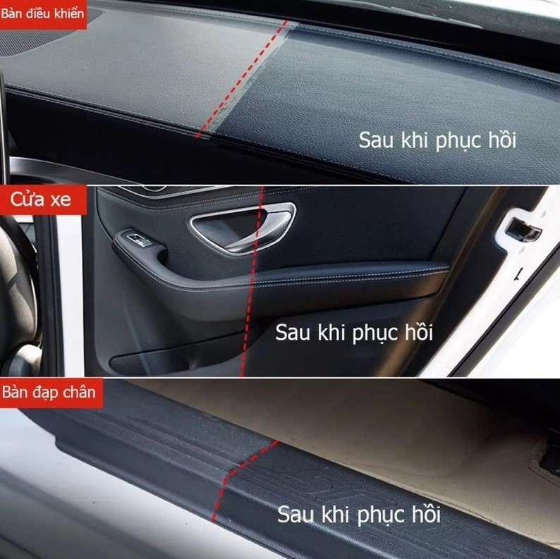 Xịt bóng da, gỗ, cao su, Xịt bóng nội thất phục hồi nhựa ô tô nhà cửa WAX NPR