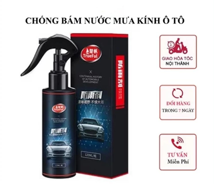 Xịt Nano Chống Bám Nước Kính Ô TÔ Dung Tích 120ml – Lớp Phủ Nano Siêu Chống Nước