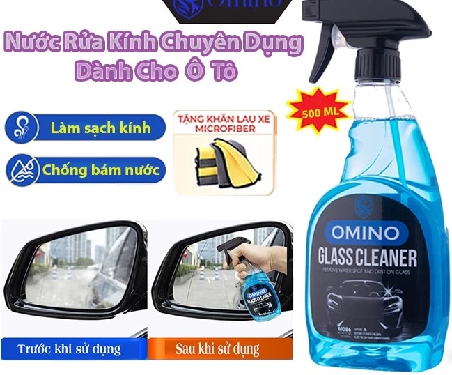 Xịt Rửa Kính Xe Ô Tô Chuyên Dụng OMINO M86 – Chai 500ml Chính Hãng