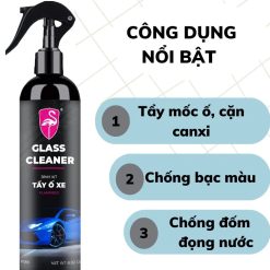 Xịt Tẩy Ố Kính Ô Tô FLAMINGO Loại Bỏ Cặn Canxi, Ố Mốc, Màng Đục, Giúp Kính Xe Hơi Trong Như Mới
