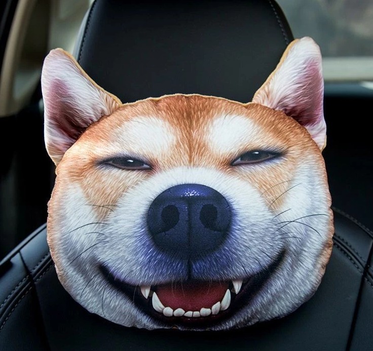 3D Husky Tựa Đầu Ô Tô Cổ Gối Ghế Gối 3D Husky Tựa Đầu Xe Hơi